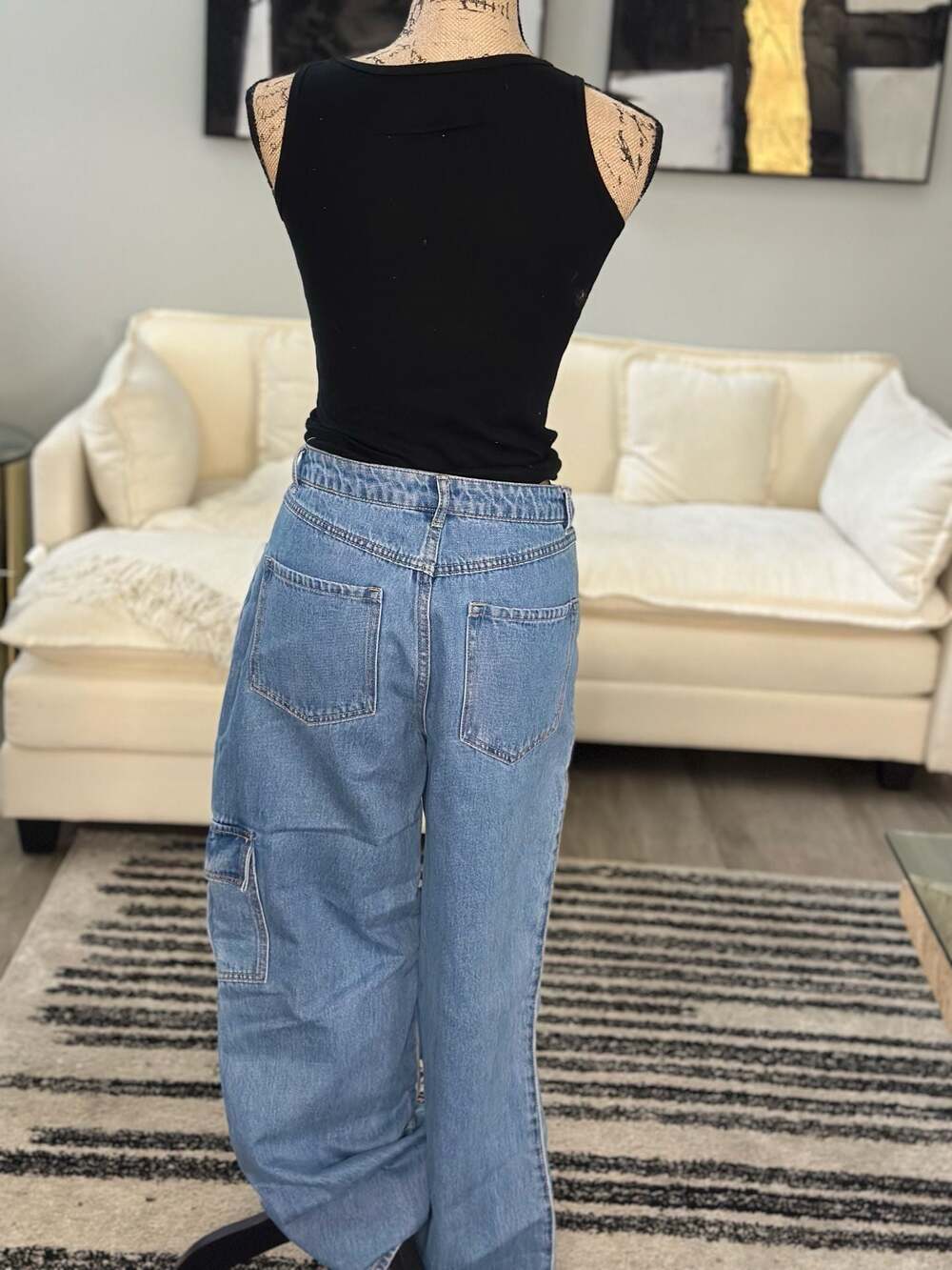 Forever 21 Mid-Rise Cargo Jeans - Picture 5 of 7